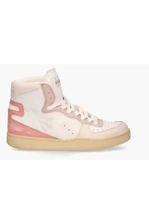 Diadora Dames Sneakers - Mi Basket Used Off-White/Roze