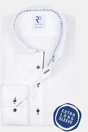 R2 Amsterdam Overhemd extra lange mouw nos.twill.xls.001/004