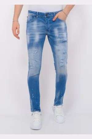 Local Fanatic Blue ripped skaterjeans slim fit