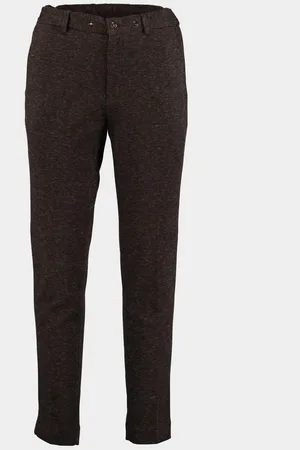 Bos Bright Blue Wollen pantalon das trouser 233028da51bo/840 coffee bean