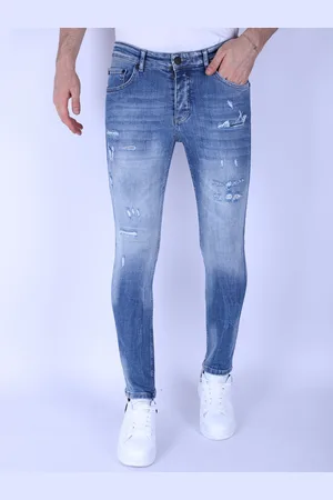 Local Fanatic Stonewashed slim fit jeans met stretch 1098
