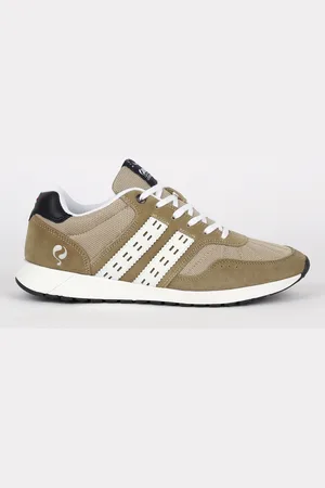 Q1905 Sneaker rijsbergen zand/wit