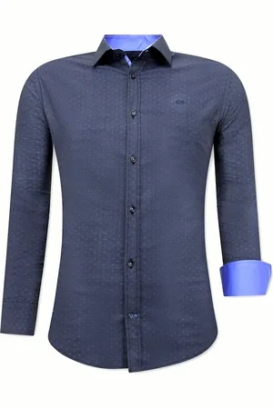 TONY BACKER Met print slim fit