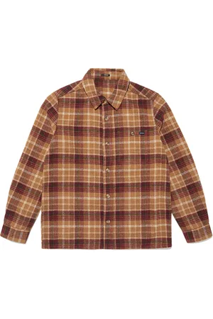 Denham Bri burton overshirt camel check