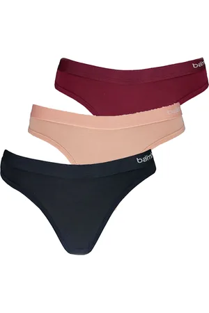 Apollo Dames string rood/roze/blauw bamboe 3-pack