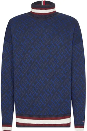 Tommy Hilfiger Monogram roll neck-desert sky
