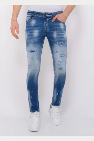 Local Fanatic Ripped stonewashed jeans slim fit