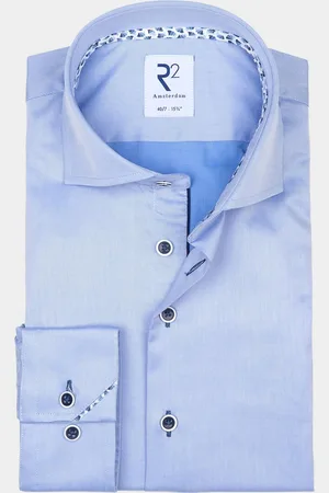 R2 Amsterdam Casual hemd lange mouw widespread nos.twill.002/000018