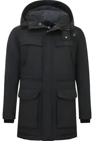 Enos Lange parka jas met capuchon