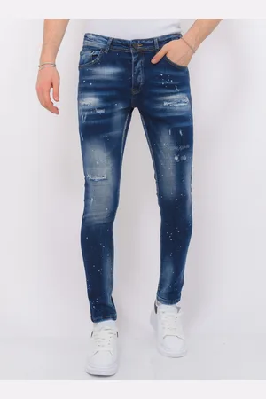 Local Fanatic Designer jeans h paint splatter slim fit