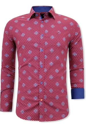 TONY BACKER Met print slim fit