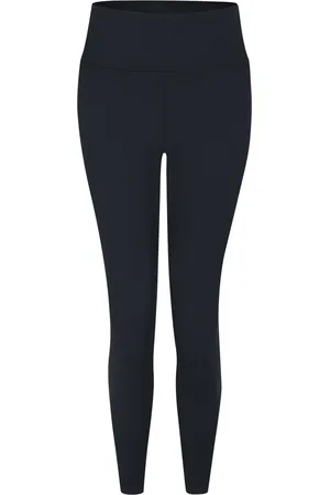 Threadbare Fitness Plus Gym leggings With Contrast Stitching in Black