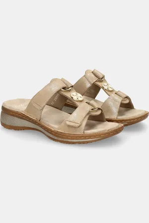 ARA Slipper linokid metallic 12 29003 sand 3027