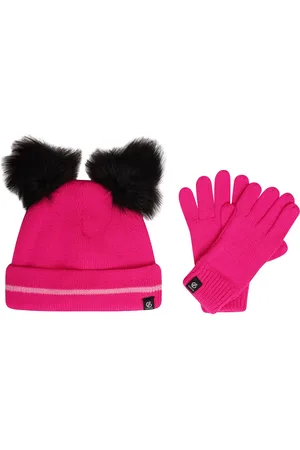 Dare 2B Set kinder-/kidsmuts en -handschoenen in fluffy kleuren