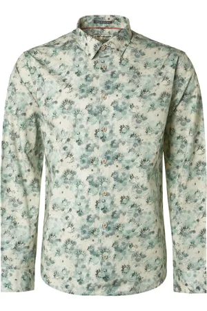 No Excess Overhemd lange mouw print allover stretch pacific