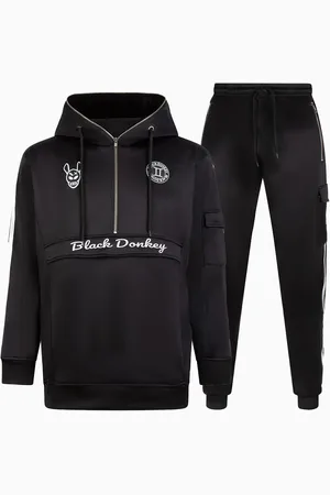 Black Donkey Critical zip set i black/white