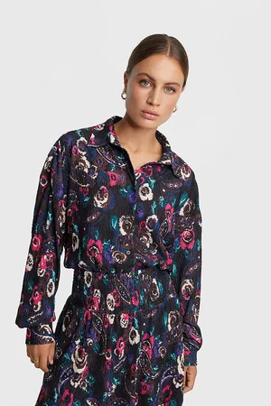 Alix the label 2308922332 ladies woven paisley flower oversized blouse