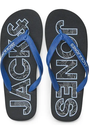 JACK & JONES Heren teenslippers jfwlogo antraciet