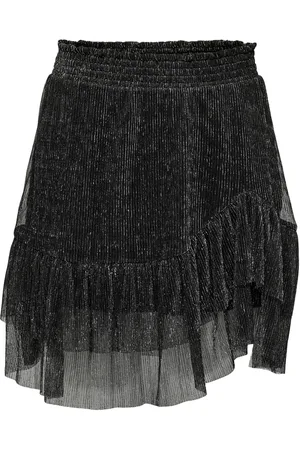 ONLY Onlmiana plisse glitter skirt jrs zilverkleurig