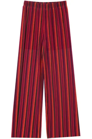 Grace & Mila Rode multi color gestreepte broek milly