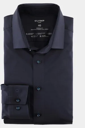Olymp Business hemd lange mouw blauw 1202/64 hemden 120264/18