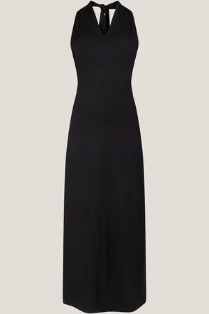 Jansen Amsterdam Fosco v546 jersey solid long dress black