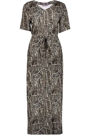 Geisha Dress v-neck aop dessin