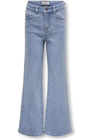 ONLY Kogjuicy wide rhinestone dnm blue denim
