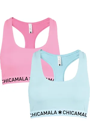 Muchachomalo Dames 2-pack racerback effen