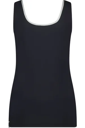 NUKUS Fw24103 226 juba singlet navy/silver