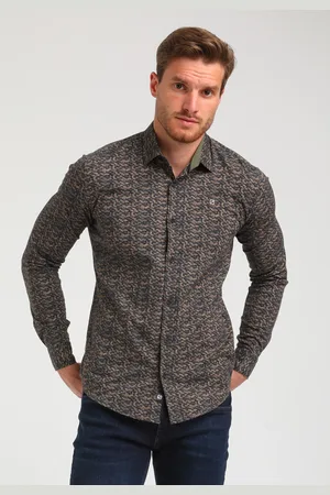 Gabbiano Heren overhemd 334752 4412 khaki brown