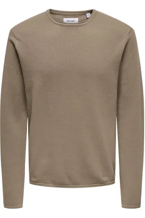 Only & Sons Onsfelix reg 12 crew knit noos taupe