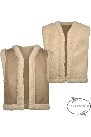 MAYCE Meisjes teddy gilet dessert