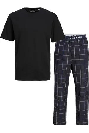 JACK & JONES Heren pyjamaset jacbasic zwart/donkerblauw