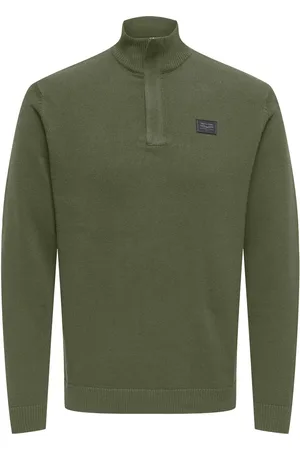 Only & Sons Onsjaxson life reg 12 half zip knit olijf