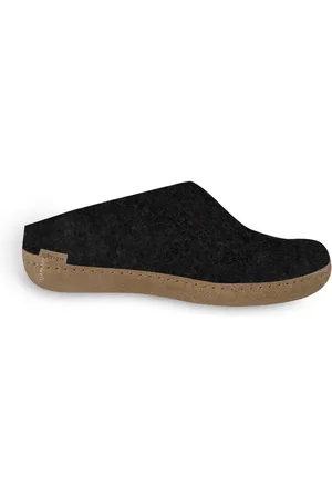 Glerups Slip-on leather sole b 02-charcoal