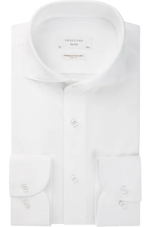 Profuomo Japanese knitted overhemd met lange mouwen