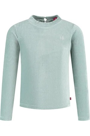 MAYCE Meisjes shirt rib velours powder
