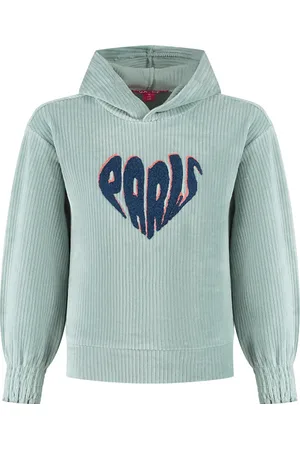 MAYCE Meisjes hoodie rib velours powder
