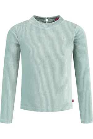 MAYCE Meisjes shirt rib velours powder