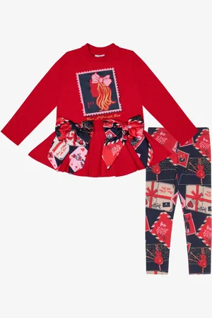 ADee Meisjes set legging reese red