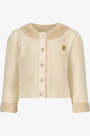Le Chic Amsley cable knit & fur jacket