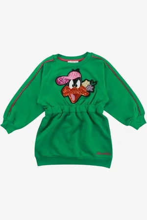 MONNALISA Abito con strass felpa co felpa cotone ferma unita