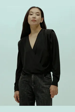 Homage to Denim E overslag top mouwen