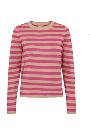 Numph Nustripy pullover 704781 magenta