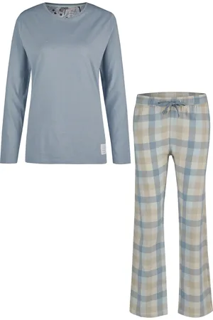 by Louise Dames pyjama set lang flanel geruit