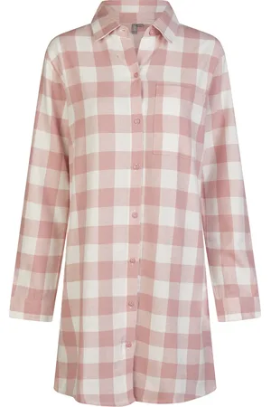 by Louise Dames pyjama nachthemd lang flanel geruit