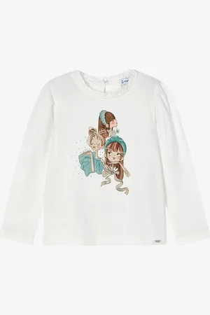 Mayoral Meisjes shirt longsleeve nude jade