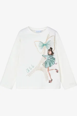 Mayoral Meisjes shirt longsleeve nude jade