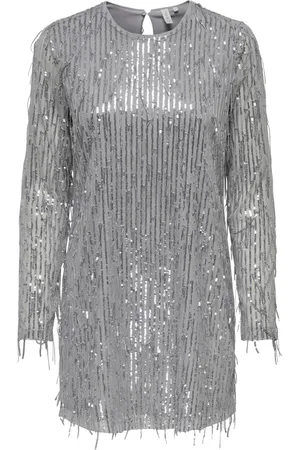 ONLY Onlanika spacy ls short dress wvn licht